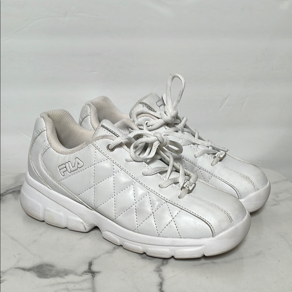 Fila Women's Quilted White Sneakers